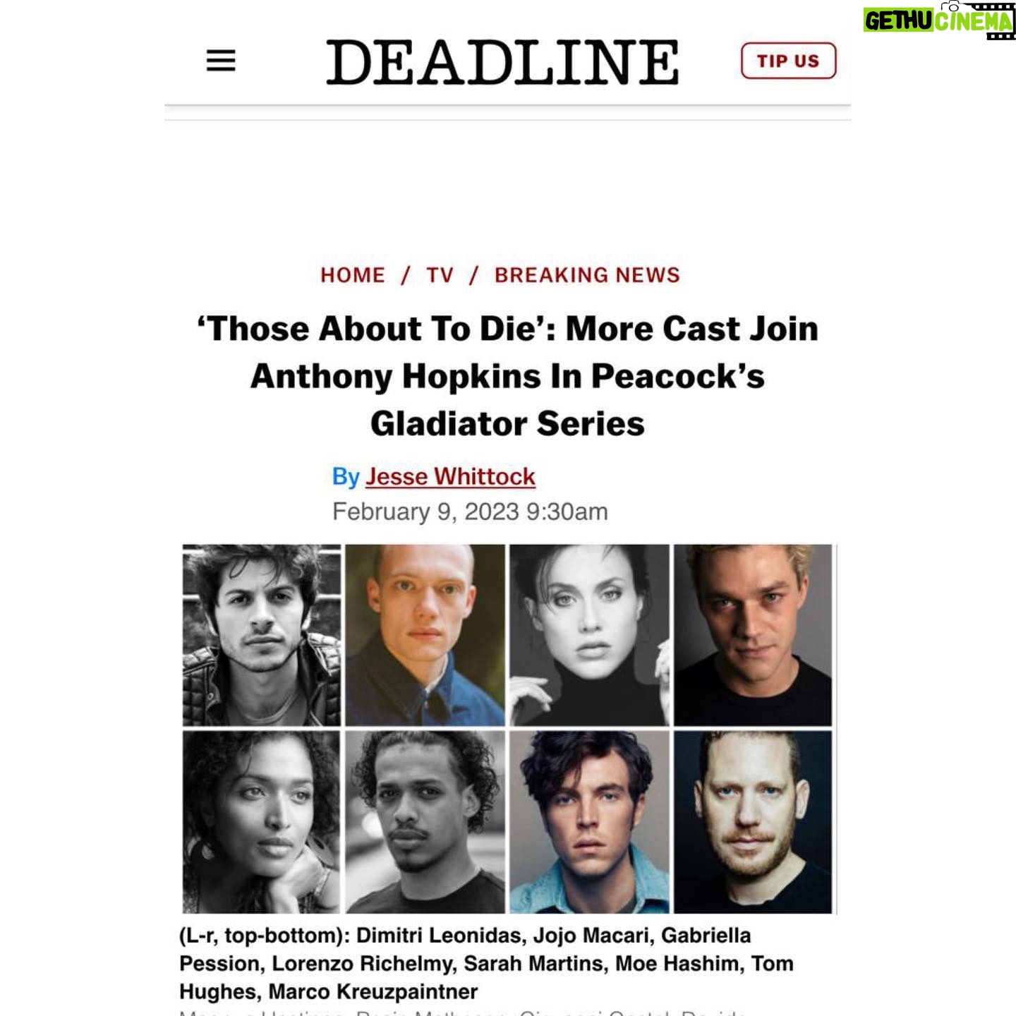 Gabriella Pession Instagram - “THOSE ABOUT TO DIE” Looking forward to this roman adventure! @peacock @anthonyhopkins @rolandemmerich @deadline #newproject #tvseries #gladiator #rome #anthonyhopkins #ilovemyjob #happy #deadlinehollywood