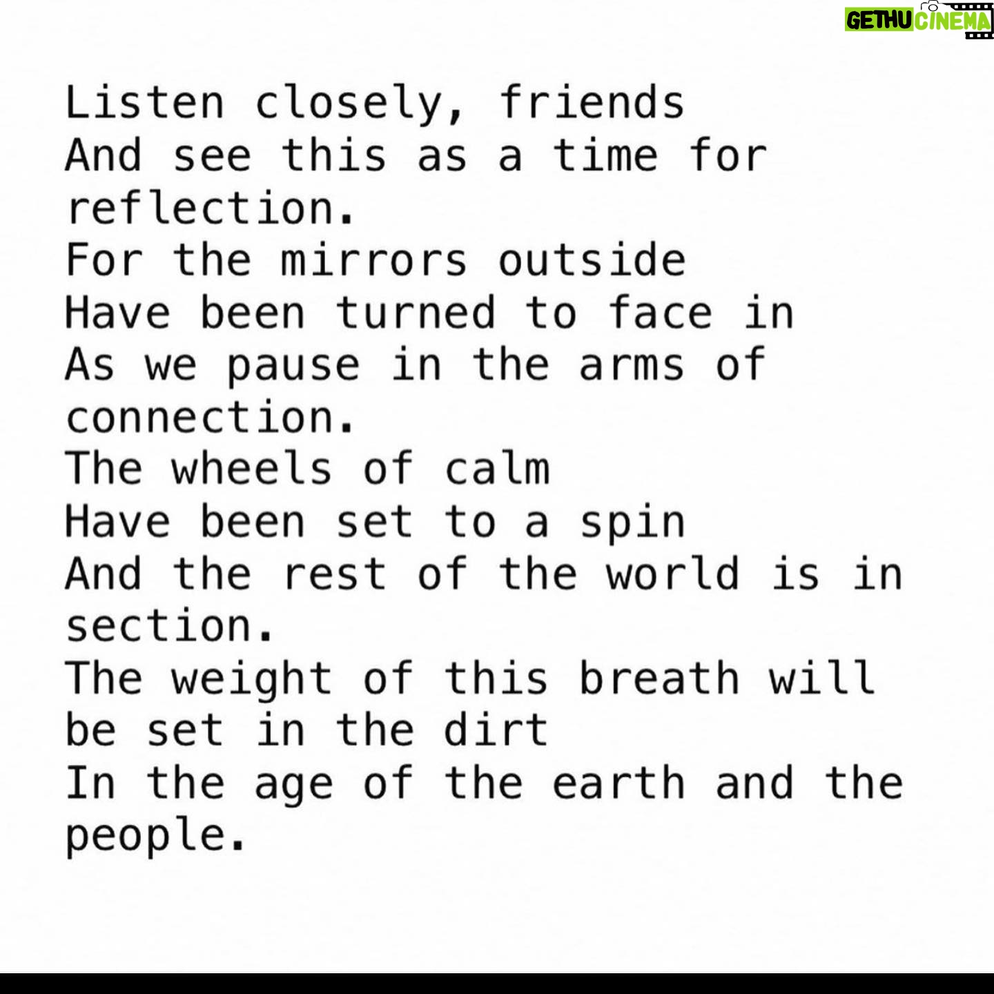 Gabriella Wilde Instagram - Some words for these times by my brilliant friend @ollie.feather 🙏💕