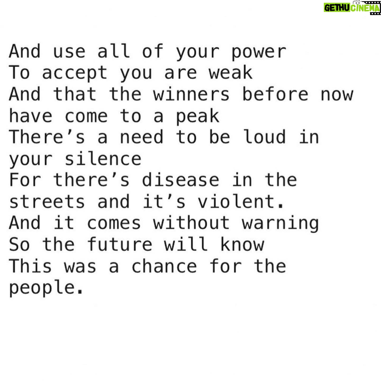 Gabriella Wilde Instagram - Some words for these times by my brilliant friend @ollie.feather 🙏💕