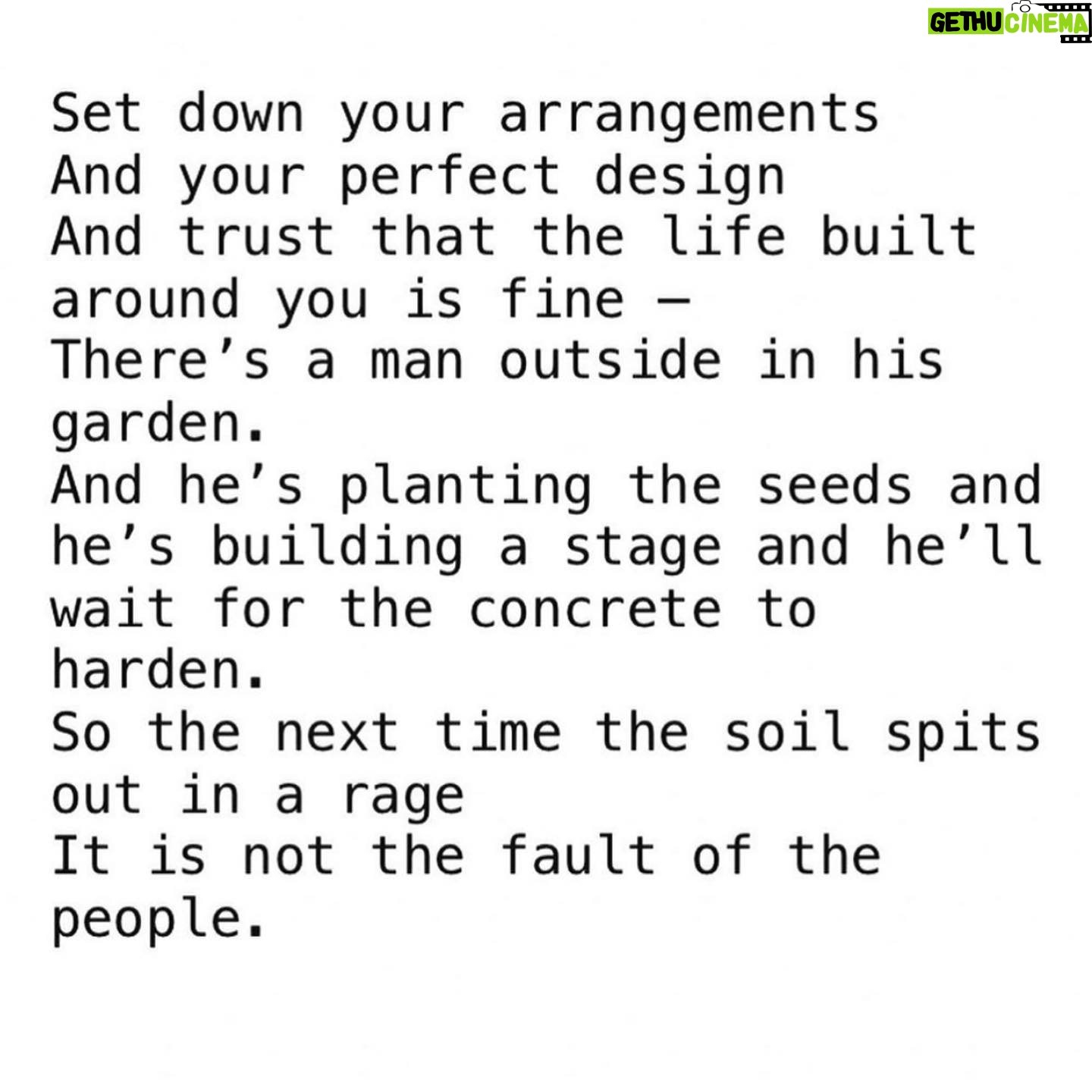 Gabriella Wilde Instagram - Some words for these times by my brilliant friend @ollie.feather 🙏💕