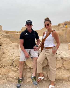 Gabrielle Anwar Instagram - En route to The Six Senses by way of Masada @shareefmalnik