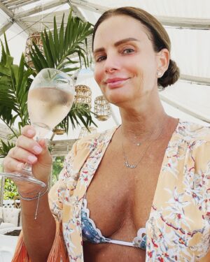 Gabrielle Anwar Instagram - This image is titled, “My Breasts & a Glass of Rosé” @shareefmalnik