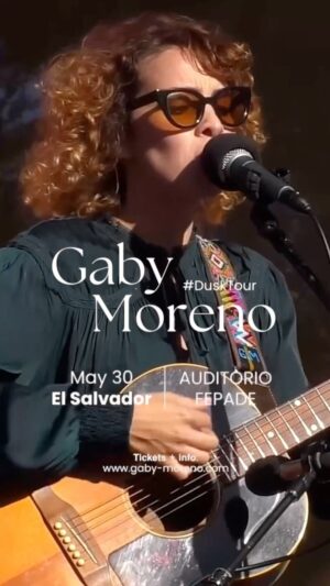 Gaby Moreno Instagram - 🔊TOUR ——> 🇸🇻 🇨🇷 🇭🇳 🇺🇸 

Info   tickets: www.gaby-moreno.com