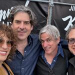Gaby Moreno Instagram – This band right here!!!! 🤩What a dream and joy to play “Solid Ground” with these crazy talented musicians/singers!! 
@emilyelbert @ericacanalesmusic @kittenkuroi  @saymanns @kimonkirk @danknobler @carm_band @sylvaincarton #JebinBruni

Not pictured but making us sound SO good: @chrissorem 

Thanks to @ribbonmics and @tylerchester for lending me that fab Electro Voice 666 mic! 

Special thanks to my dearest @ericacanalesmusic for not only singing with me but also styling the whole band!! 🔥 

And those beautiful visuals we had in the background were made by my cousin @chemabonilla 🙌🏼

My suit by @temraza 
Thanks to showroom @regardstylehouse