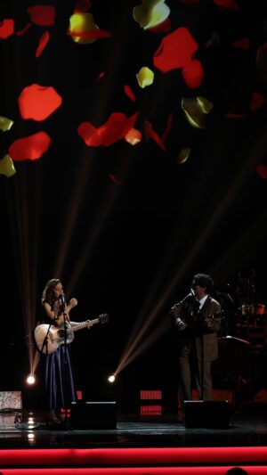 Gaby Moreno Instagram - Will be dreaming about this #GRAMMYs performance for a long time. ✨

#GabyMoreno & #DavidAguilar perform “Luna de Xelajú” at the #GRAMMYPremiere Ceremony.