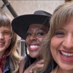 Gaby Moreno Instagram – This band right here!!!! 🤩What a dream and joy to play “Solid Ground” with these crazy talented musicians/singers!! 
@emilyelbert @ericacanalesmusic @kittenkuroi  @saymanns @kimonkirk @danknobler @carm_band @sylvaincarton #JebinBruni

Not pictured but making us sound SO good: @chrissorem 

Thanks to @ribbonmics and @tylerchester for lending me that fab Electro Voice 666 mic! 

Special thanks to my dearest @ericacanalesmusic for not only singing with me but also styling the whole band!! 🔥 

And those beautiful visuals we had in the background were made by my cousin @chemabonilla 🙌🏼

My suit by @temraza 
Thanks to showroom @regardstylehouse