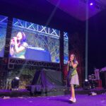 Gaby Warouw Instagram - Happy to be back on stage after 1 year 🥶 Thank you, Pekanbaru. Thank you for having me, @haribahagiaku.myfest
