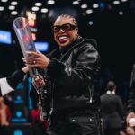 Gail Bean Instagram - I live in Brooklyn featuring Courtside Caggy @__cags 🫶🏾❤️✊🏾👑 @jumpman23 @__cags @ladi_couture @ohmy_jah @brooklynnets @barclayscenter @theafrocentricone 💄 @camaraaunique 💇🏾‍♀️ @blickybodiedit 👟 @jumpman23 💅🏾 @pickacolorbrooklyn 🧥 @rebeccaminkoff 👝 @shophaliq 📸 @kees2life #Jordan #JordanWomen