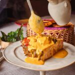 Garima Arora Instagram - 🌱 🪴 🥦 Who says vegetarian is boring and unadventurous? Not in india it’s not and definitely @restaurant_gaa it’s never! And this one especially is out of the box thrilling.. Durian- the king of fruits gets a royal treatment from the tandoor… slowly grilled, the unripe fruit is topped with kadi, served with fresh bread, crunchy pickles and condiments.. so naughty! 😃