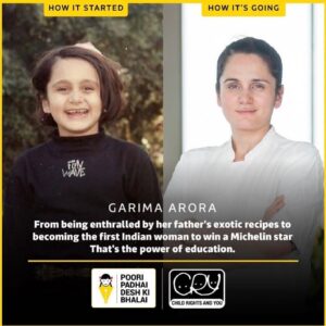 Garima Arora Instagram - I have always believed in emancipation for women through financial independence. Teach your girls to earn their place in the world. Educate them so they can care for themselves and their family. Pledge your support for girl education in India at cry.org