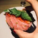 Garima Arora Instagram - Thetcha is my favorite go to condiment when I am home in Mumbai and craving a little spicy kick with my food. Thetcha is a fiery green chilly chutney with coriander, lime and garlic that will make you break a sweat. Try our take @restaurant_gaa with strawberries, fatty tuna belly and mango water. Sharing a picture here from our guest @nibuko22