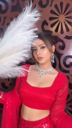 Garima Sharma Instagram - Photoshoot day 💐
@uddibaba 
@makeupbyjanu_njs 
@rofyna 
@rashree_design 
@shree_natraj_jewellers 
#traditionalwear