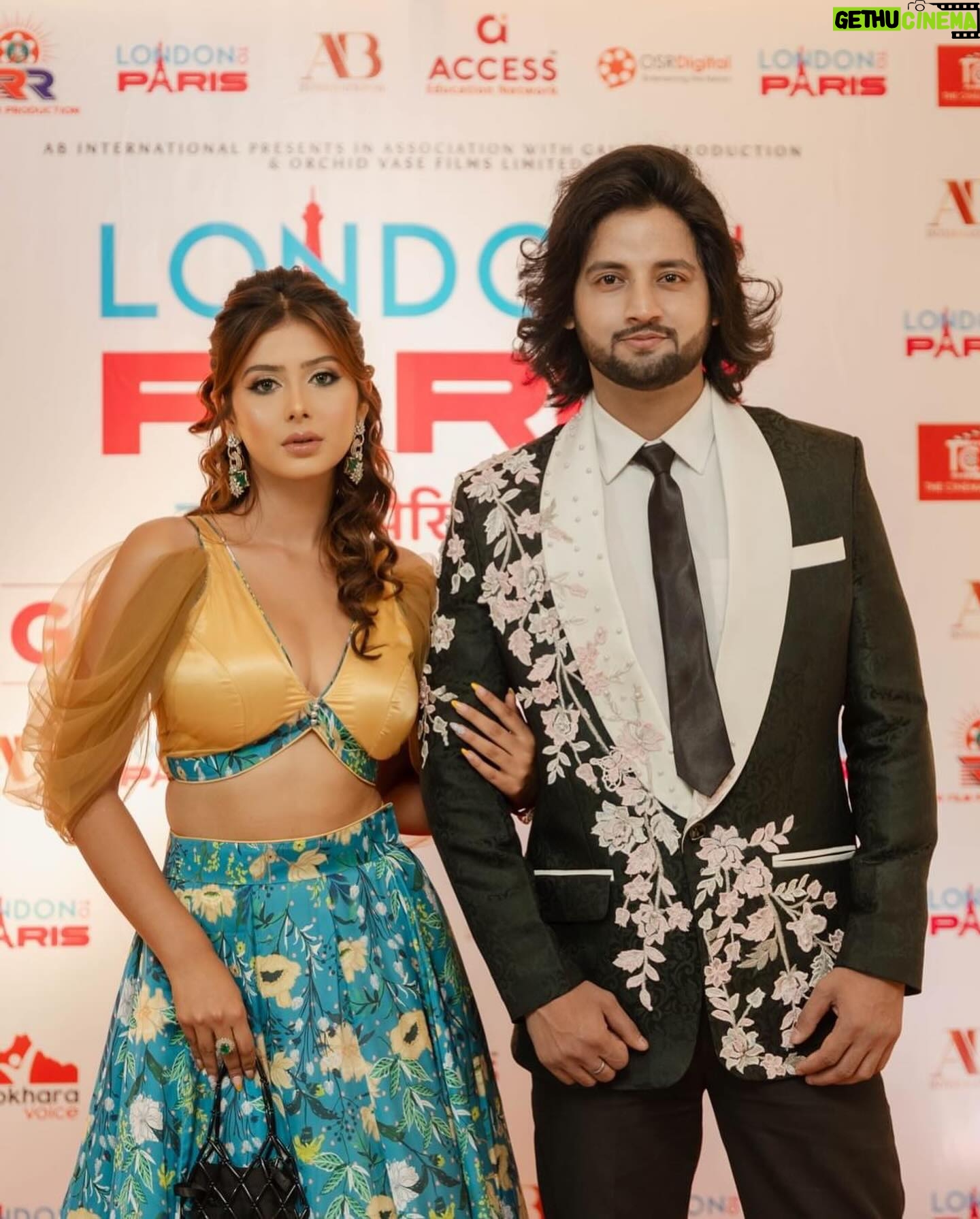 Garima Sharma Instagram - London to Paris “GRAND PREMIER” Dress: @senseofclicknepal Jewelry: @shree_natraj_jewellers Makeup: @makeupbyjanu_njs Hair: @rofyna 📸 : @suraj__dhami_