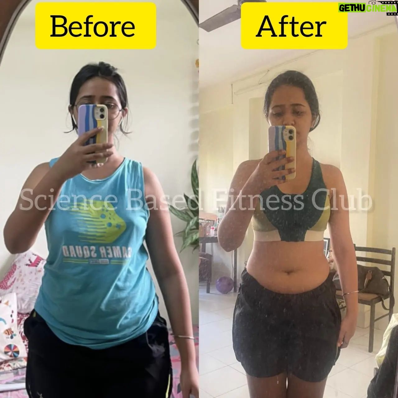 Gauri Kulkarni Instagram - Amazing efforts 😍 @gaurikulkarni23 ❤️ Follow a proper diet and exercise routine. Don't just rely on fancy Stuff. This way, you'll see results Scientifically! ✨ DM for 30 Days Transformation program @science_based_fitnessclub #sbfc #transformation #fattofit #lifestylechange #sciencebasedfitnessclub #diet #workout