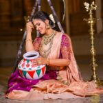 Gauthami Jadav Instagram - 💜🌸💜 Makeup @asha_alex_makeup_academy Photography @creativo_clickz Attire @theangelic_threads