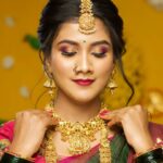 Gauthami Jadav Instagram - 🩷💚🩷 Makeup @makeoverwith_yogitabhosale #makeuplook #gouthamijadav #sathya #zeekannada #beautiful