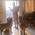 Gauthami Jadav Instagram – Morning routine 😍 #queen #happy #coffee 
#pet #petlove #petfamily