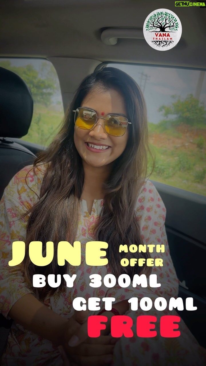 Gauthami Jadav Instagram - June month offer BUY 300ml get 100ml 🤩FREE🤩 #hair #hairoil #hairoilsforgrowth #organic #naturalhairingredients