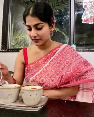Gayathri Ashok Instagram - ❤️🤍 

#saree