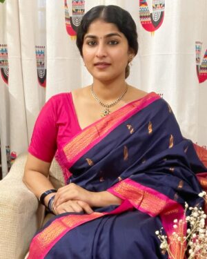 Gayathri Ashok Instagram - A traditional touch ✨🤍

#saree  #traditional  #aesthetic