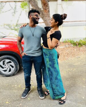 Gayathri Ashok Instagram - My thangam 🧿✨
The one person I love the most in this world. 
* UNCONDITIONALLY *

 @gautham_ashok 

Untill next time Appusey :’) come back to mumu soooooooooooon. 
#twin ✨