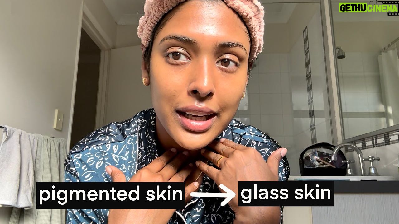 Gayathri Reddy Instagram - My updated SKINCARE routine which was highly requested is now up on my channel. I’ve spoken about how I achieved glowing, GLASS SKIN from dry uneven skin. Link in bio. (the video is in Tamil)