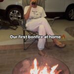 Gayathri Reddy Instagram – Cold air, bonfire, and stars✅