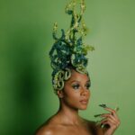 Geffri Maya Instagram – Cause if you are seen green it means you got mean bread.

Photographer: @mayaiman 
Hair: @ryanburrellhair 
MUA: @aaronpaulbeauty 
Nails: @studionailsbyanissa 
Millinery: @studioabyanissa 
Studio: @1043mixedmedia