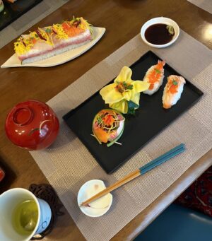 Gelsea Mae Instagram - Embracing the beautiful traditions of Japan 🍣🍥🥢Colorful sushi making class followed by a serene private tea ceremony. 👘🍵✨
-
-
-
#honeymoon #honeymoondestination #honeymoontime #honeymoontrip #japan #tokyo #ueno #uenopark #uenoparktokyo #tokyotokyo #tokyojapan #tokyotower #tokyofood #tokyofoodie #japanfood #japanlife #japanculture #kimonofashion #japanphotography #honeymooning #tokyotravel #kimono  #kimonostyle #japanawaits #japanfoods #cherryblossomseason #japancherryblossom #japancherryblossoms