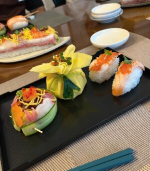 Gelsea Mae Instagram - Embracing the beautiful traditions of Japan 🍣🍥🥢Colorful sushi making class followed by a serene private tea ceremony. 👘🍵✨
-
-
-
#honeymoon #honeymoondestination #honeymoontime #honeymoontrip #japan #tokyo #ueno #uenopark #uenoparktokyo #tokyotokyo #tokyojapan #tokyotower #tokyofood #tokyofoodie #japanfood #japanlife #japanculture #kimonofashion #japanphotography #honeymooning #tokyotravel #kimono  #kimonostyle #japanawaits #japanfoods #cherryblossomseason #japancherryblossom #japancherryblossoms