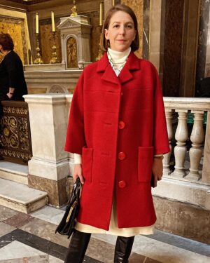 Gemma Whelan Instagram - BALENCIAGA is out today on @disneypluses I am Prudence Glynn - a real true life person - the journalist who got closest to the real Balenciaga. It is a beautiful show - watch all of it from today! 🎥 🍿 ❤️