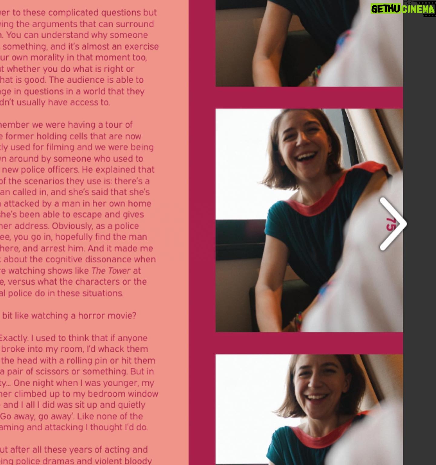 Gemma Whelan Instagram - My @essentialjournal interview - delighted with @itsbethb and her photo and interview but also extra and extremely delighted with the photography credit...he really did take them....!! 😂 📸 💕✌🏼