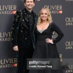 Georgia Tennant Instagram - Goodnight from me and my favorite loser 🩷 @olivierawards @rebeccavallance @jimmychoo @tylerellisofficial @smilingrocksco @sarahroseharrison @donmarwarehouse