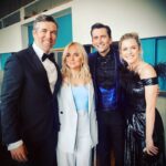 Georgia Tennant Instagram - My first proper fangirl moment witnessed by @patrickbrammall & @harri_harri (and I once met Brad Pitt, just saying). @bafta #colinfromaccounts #staged @bbciplayer