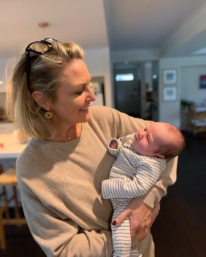 Georgie Gardner Instagram - Nothing quite like meeting a freshly hatched nephew. Welcome to the world baby Hugo! #cluckyaunt #babyboy