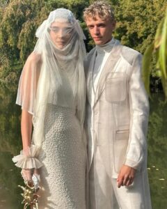 Georgie Henley Instagram - and on the 1st of october, breanna peter got married and the sun shone - a day of angels !!🪽🩵💒🪷🕊️