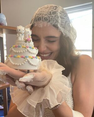Georgie Henley Instagram - and on the 1st of october, breanna   peter got married and the sun shone - a day of angels !!🪽🩵💒🪷🕊️