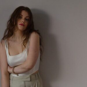 Georgie Henley Instagram - some romance 🕊️with coolest @alisaconnan featuring a long-haired crone circa 2020