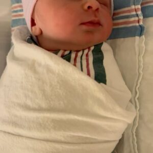 Georgina Bloomberg Instagram - One week since we welcomed this little guy into our family, and let him steal our hearts. Welcome to the world baby Sebastian. 💙 @j_water