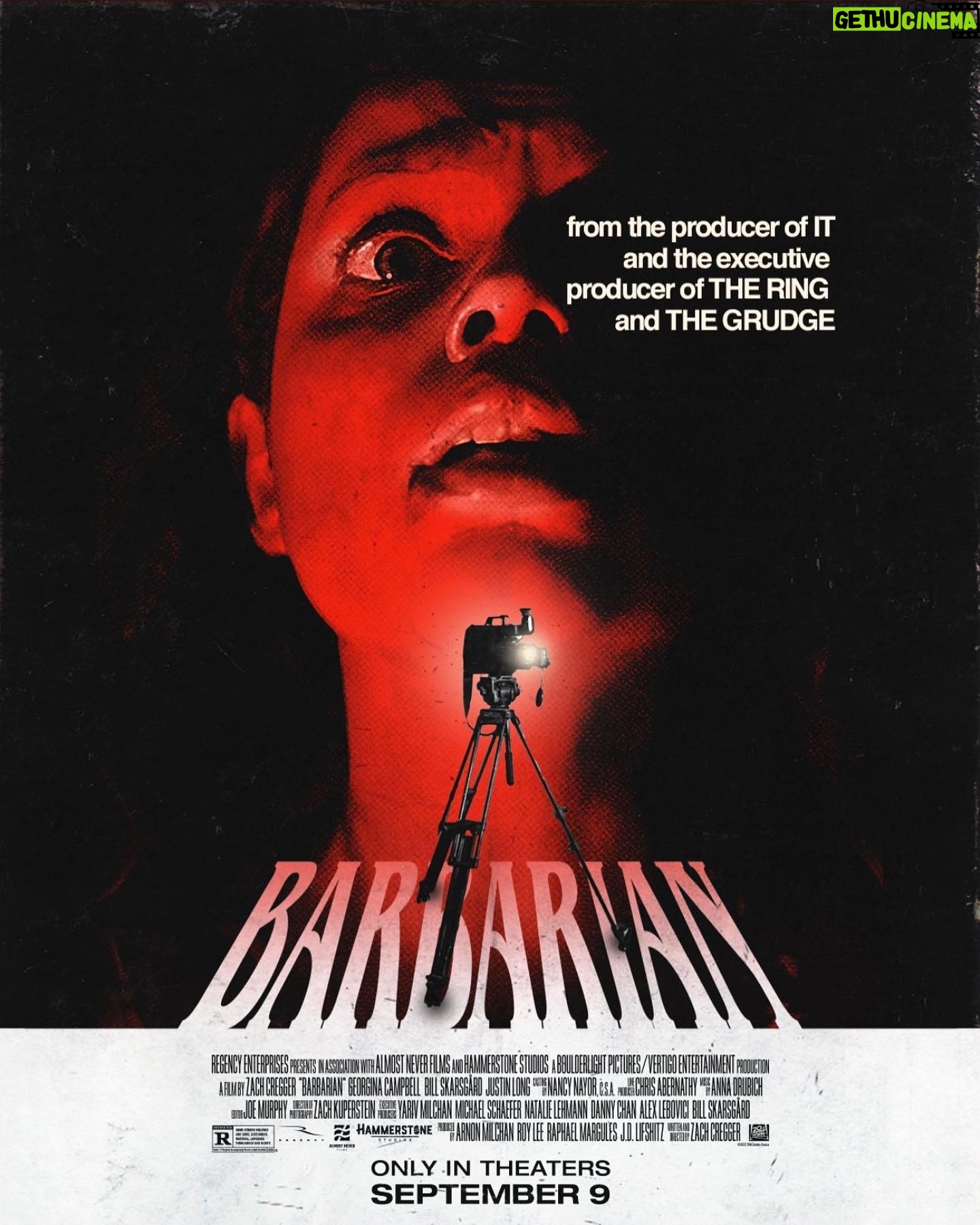 Georgina Campbell - 3K Likes - Today Barbarian is released in cinemas across the United States!!! I can’t quite believe I’m part of this beautifully weird, scary, hilariously outrageous film from the genius mind of @zcregger. I had the pleasure of working alongside the MOST talented actors Bill Skarsgård, @justinlong and @matthewpatrickdavis, and with an incredibly talented crew over in Bulgaria.
Last night I went to see the film at our local cinema and it was definitely a pinch me moment! I’ve been acting since I was 16 years old and I would never have dreamt that I would one day be in Los Angeles paying for a ticket to a film I am in, and that I am SO SO proud to be in! It’s a riot of a film, and it was as fun to film as it is to watch! So if you are a horror fan or even if you’re not just go and see it! You won’t be disappointed ☺️
Congrats to every single person involved in making Barbarian happen ❤️