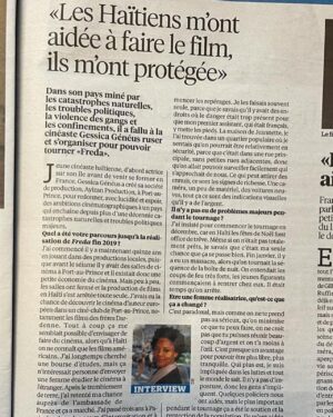 Gessica Généus Instagram - FREDA dans @journal.lacroix @liberationfr @lemondefr @telerama @lefigarofr @lesinrocks Aujourd’hui. Sortie officielle. Toute la France. @nour_films @jmgigon @fredafilmnan