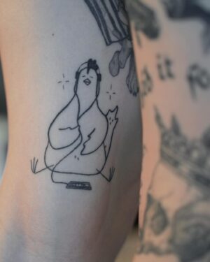Gibi ASMR Instagram - ASMR CHICKEN!!!!!!!!! This is officially my hardest tattoo to get a picture of…. I fell 😪 HAHAH but Omg. My lil ASMR chicken brings me so much joy! Thank you @betapuba_ for letting me into the chicken club 🥹 I had been mulling over what I would do for an ASMR tattoo and none of them really felt right - but when I found your art - it clicked!!! It gives me the same warm, welcoming, not-taking-itself-too-seriously aspect of the ASMR community I love so much. I hope this tattoo makes people smile too - I know it makes me!!!
