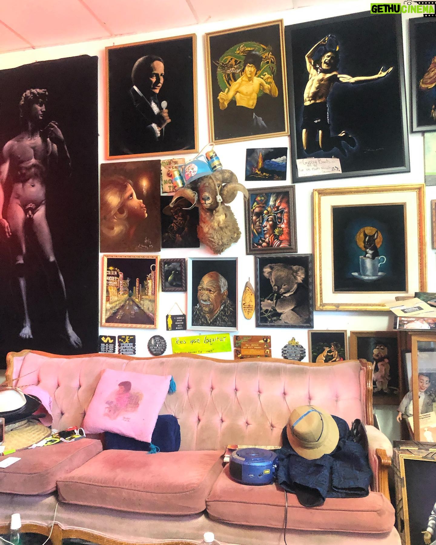 Gideon Adlon Instagram - definitely one of the saddest secret LA gems that we lost. velveteria, the velvet painting museum.