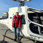 Gigi Lai Instagram – 🚁Wonderful flight! @mammachewy 

#moments #flying #weather #flight #sunset #view #nature #snowmountain
