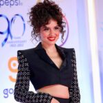 Gihan El Shamashergy Instagram - From the MENA premiere of The Swimmers at the Cairo International Film Festival ✨ Stylist @kariemfadl Suit @asmorii Makeup @duhamukhtar Jewelry @louisdiamondsofficial Hair stylist @thecurlystudio @doaathecurlystudio