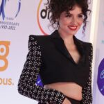 Gihan El Shamashergy Instagram - From the MENA premiere of The Swimmers at the Cairo International Film Festival ✨ Stylist @kariemfadl Suit @asmorii Makeup @duhamukhtar Jewelry @louisdiamondsofficial Hair stylist @thecurlystudio @doaathecurlystudio