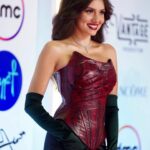 Gihan El Shamashergy Instagram - From the Cairo International Film Festival’s 44th edition closing ceremony. @cairofilms Stylist @kariemfadl Dress @tayacouture Makeup @duhamukhtar Hair @khaledelmadni Jewelry @louisdiamondsofficial