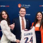 Gimena Gómez Instagram – •| What a weekend! For almost 5 years I’ve seen my now fiancée working hard every day to accomplish his goals. He has taught me perseverance, resistance and resilience as well as many other things. He is not only the new @utsambb head coach now, but also my life coach, too. Thank you so much to the people of San Antonio for the warm welcome! We are so blessed to be a part of this community!
Go Runners! 🤙🏻 |• 
.
.
.
#roadrunners #utsambb #utsaconference #sanantonio #coachclaunch