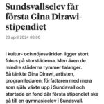 Gina Dirawi Instagram – Tack för den fina responsen angående @ginadirawifoundation ! Vi har redan fått in många ansökningar, men vi vill såklart ha in fler! Är du gymansieelev i Sundsvall och utövar något typ av konstnärligt arbete eller vill nominera en kompis, in på www.ginadirawifoundation.com och ansök till stipendiet idag❤️
