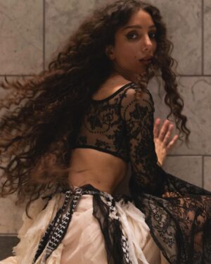 Gina Dirawi Instagram - Palestinian Goth Princess 🤍

📸: @izaboethius 
Thank you:
@emeliepreber 
@bangsbymarre
@karl_kram
@emeliejanrell